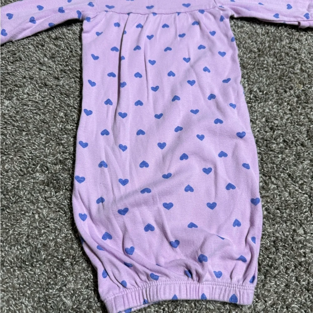 Carter's Lavender Hearts Baby Sleep Sack Gown One Size